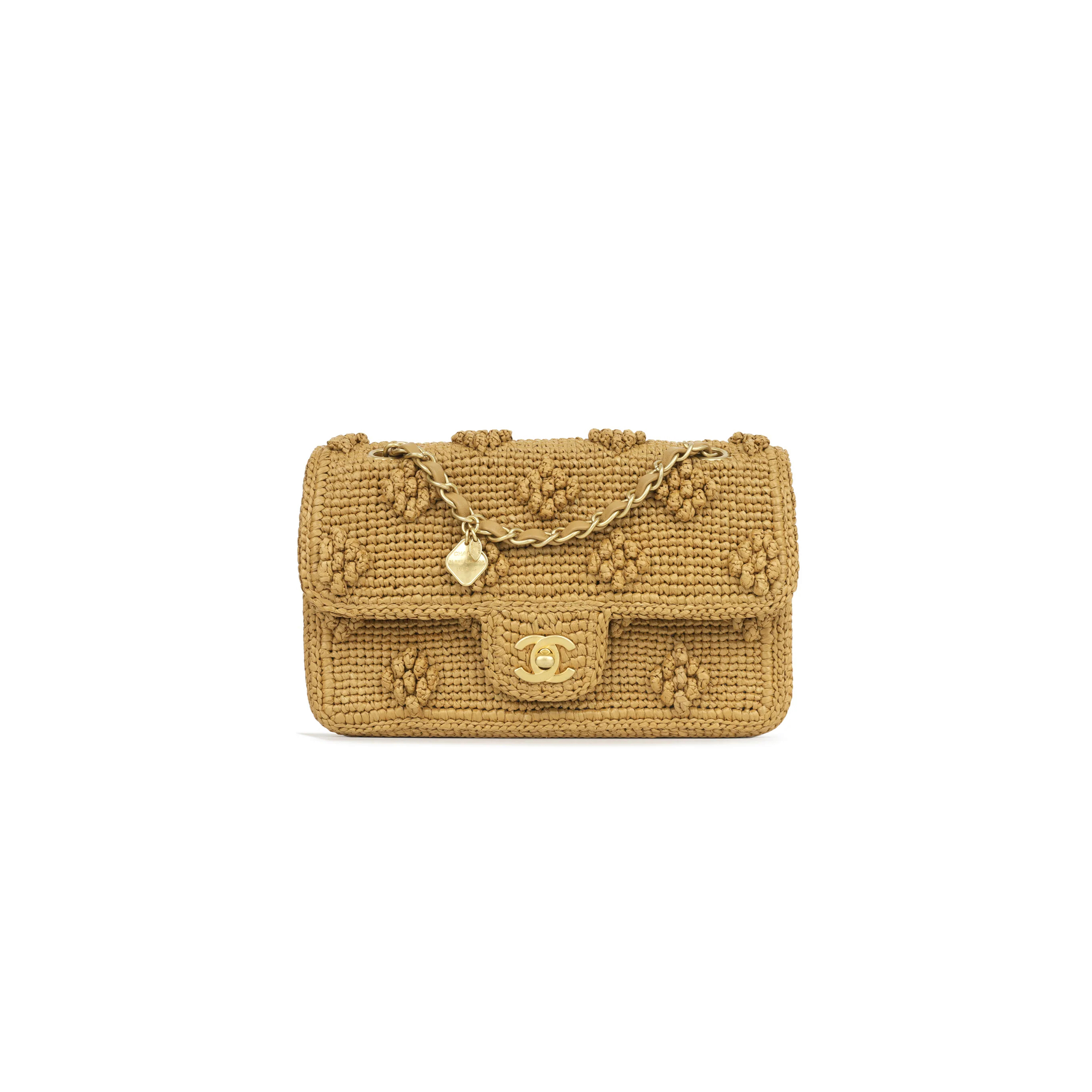 CHANEL SEASONAL RAFFIA FLAP AS4529 (22.5*13.5*7cm)